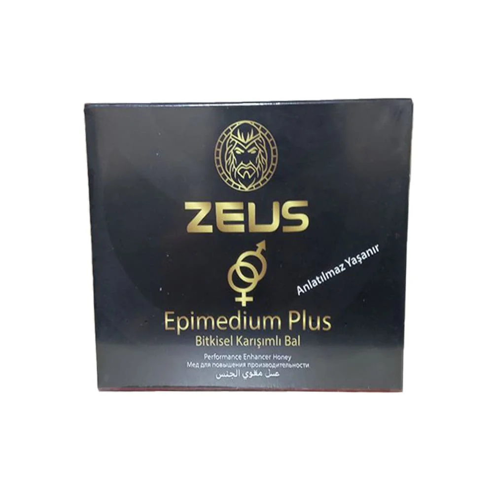 Zeus Plus Paste Zeus Epimedium Plus Honey For Men and Women Natural Libido Booster and Sexual Vitality 12 sachets x 15 gr